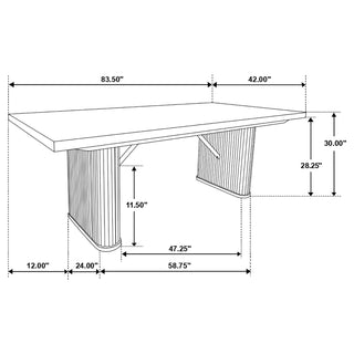 Catherine 5-piece Rectangular Dining Table Set Black