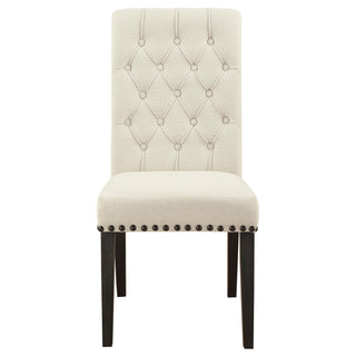 Alana Fabric Upholstered Dining Side Chair Beige (Set of 2)
