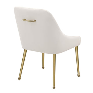 Mayette Upholstered Dining Side Chair Ivory (Set of 2)