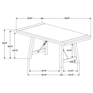Newport Rectangular 72-inch Wood Trestle Dining Table Black