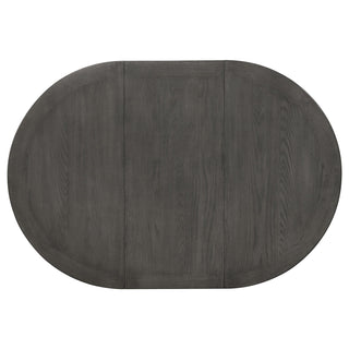 Lavon 5-piece Oval Extension Leaf Dining Set Medium Grey