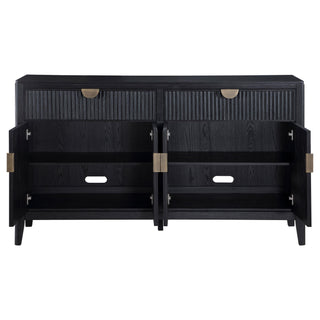 Brookmead 4-door Sideboard Buffet Storage Cabinet Black