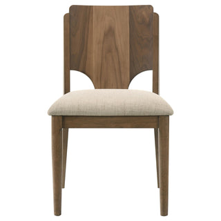 Crestmore Dining Chair Upholstered Seat Walnut (Set of 2)