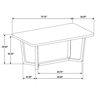 Biloxi 71-inch Rectangular Wood Dining Table Greyish Brown