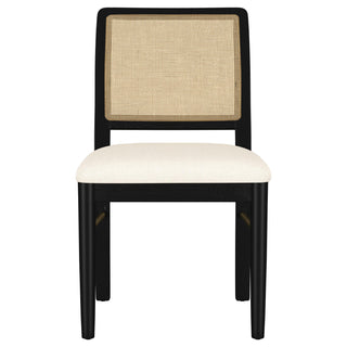 Arini Rattan Cane Dining Side Chair Black (Set of 2)