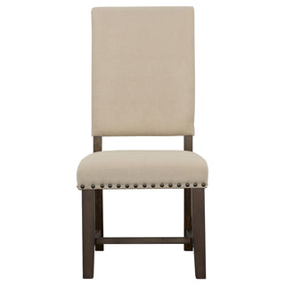 Twain Upholstered Dining Side Chair Beige (Set of 2)