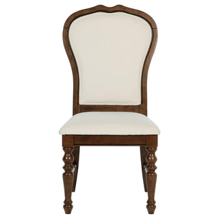 Landon 5-piece 60-inch Round Dining Table Set Rich Brown