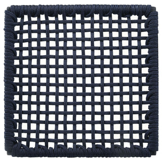 Nakia Woven Rope Counter Chair with Cushion Navy (Set of 2)
