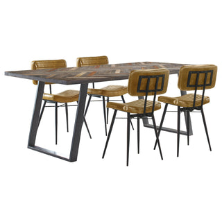 Misty 5-piece Rectangular Dining Set Sheesham and Camel