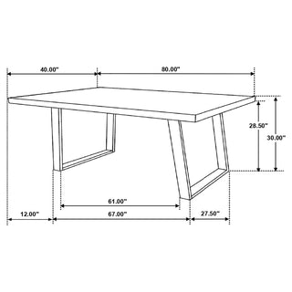 Misty 5-piece Rectangular Dining Set Sheesham and Camel