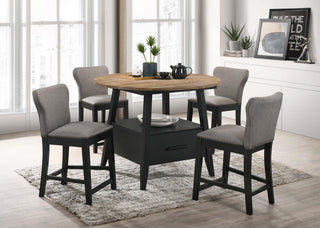 Gibson Round 50-inch Counter Height Dining Table Yukon Oak