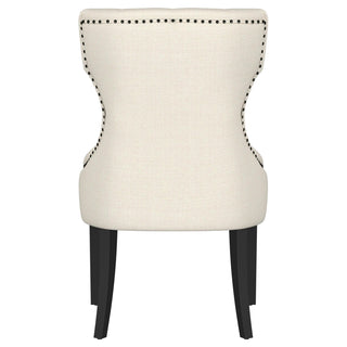 Baney Fabric Upholstered Dining Side Chair Beige and Black