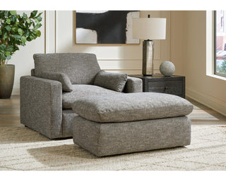 Dramatic Oversized Chair and Ottoman