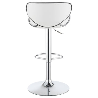 Edenton Upholstered Adjustable Bar Stool White (Set of 2)