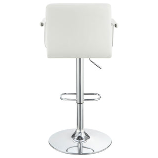 Palomar Adjustable Height Bar Stool White and Chrome