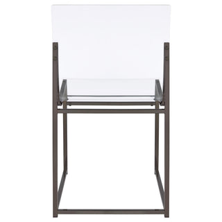 Adino Acrylic Dining Side Chair Black Nickel (Set of 2)