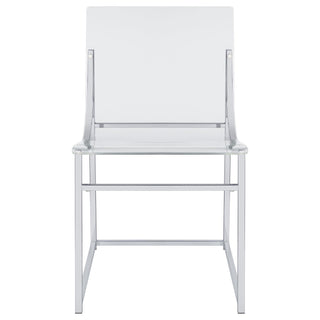 Adino Acrylic Dining Side Chair Chrome (Set of 2)