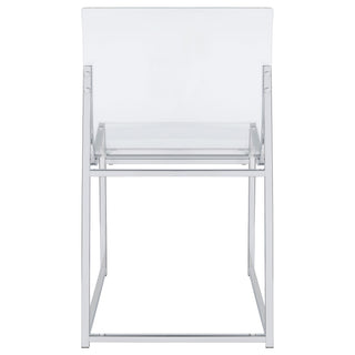 Adino Acrylic Dining Side Chair Chrome (Set of 2)