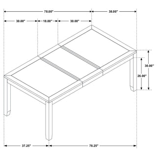Elodie 5-piece Rectangular Extension Leaf Dining Set Black