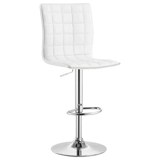 Ashbury Upholstered Adjustable Bar Stool White (Set of 2)