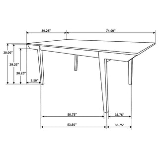 Nogales 5-piece Rectangular Dining Table Set Off White