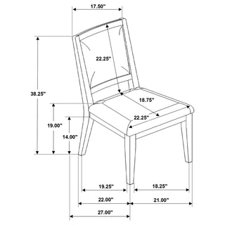 Trofello Cushioned Dining Side Chair White Washed (Set of 2)