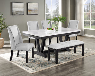 VANCE FAUX MARBLE DINING TABLE