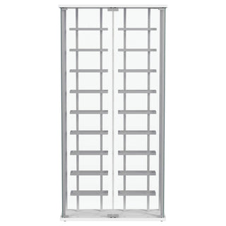 Montara Tempered Glass Wine Storage LED Curio Cabinet Chrome