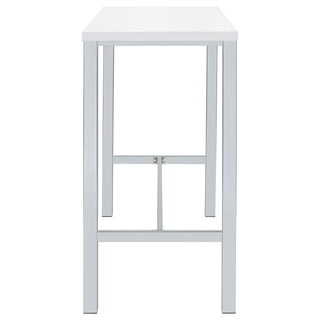 Natividad 5-piece Pub Height Bar Table Set White High Gloss