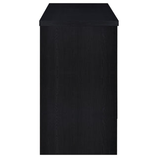 Topanga Engineered Wood Freestanding Home Bar Black