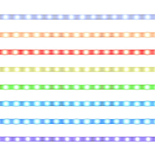 Risley 2-door Circular LED Home Bar Cabinet White High Gloss