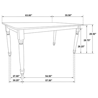 Hollyoak 7-piece Rectangular Dining Set Walnut and Black