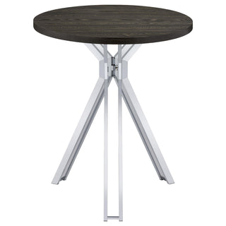 Edgerton Round 35-inch Pub Height Bistro Bar Table Dark Oak