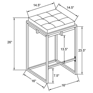 Nadia Upholstered Backless Counter Stool Beige (Set of 2)
