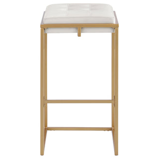 Nadia Upholstered Backless Bar Stool Beige (Set of 2)