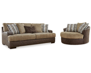 Alesbury Sofa and Oversized Swivel Accent Chair