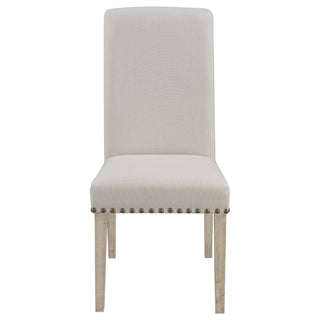 Salem Fabric Upholstered Dining Side Chair Beige (Set of 2)