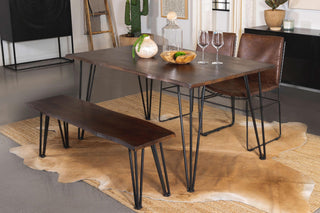 Topeka 60-inch Live Edge Dining Table Mango Cocoa