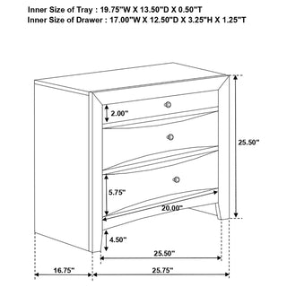 Briana 2-drawer Nightstand Black