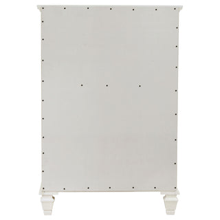 Sandy Beach 5-drawer Bedroom Chest Cream White