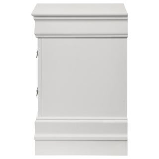 Louis Philippe 2-drawer Nightstand Bedside Table White