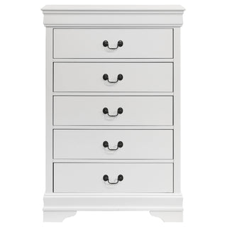Louis Philippe 5-drawer Bedroom Chest White
