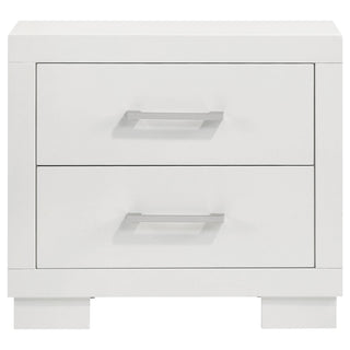 Jessica 4-piece Eastern King LED Bedroom Set Snow White
