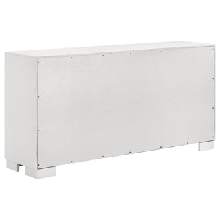 Jessica 4-piece Eastern King LED Bedroom Set Snow White