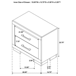 Jessica 4-piece Eastern King LED Bedroom Set Snow White