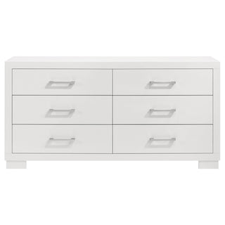 Jessica 4-piece Queen LED Bedroom Set Snow White