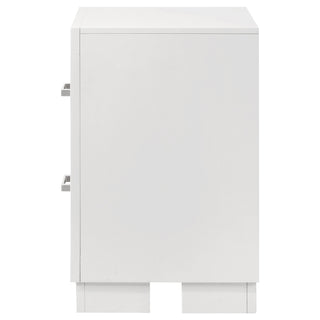 Jessica 2-drawer Nightstand Snow White