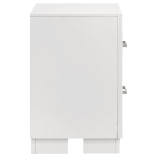 Jessica 2-drawer Nightstand Snow White