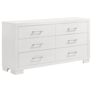 Jessica 6-drawer Dresser Snow White