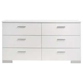 Felicity 5-piece Queen Bedroom Set White High Gloss